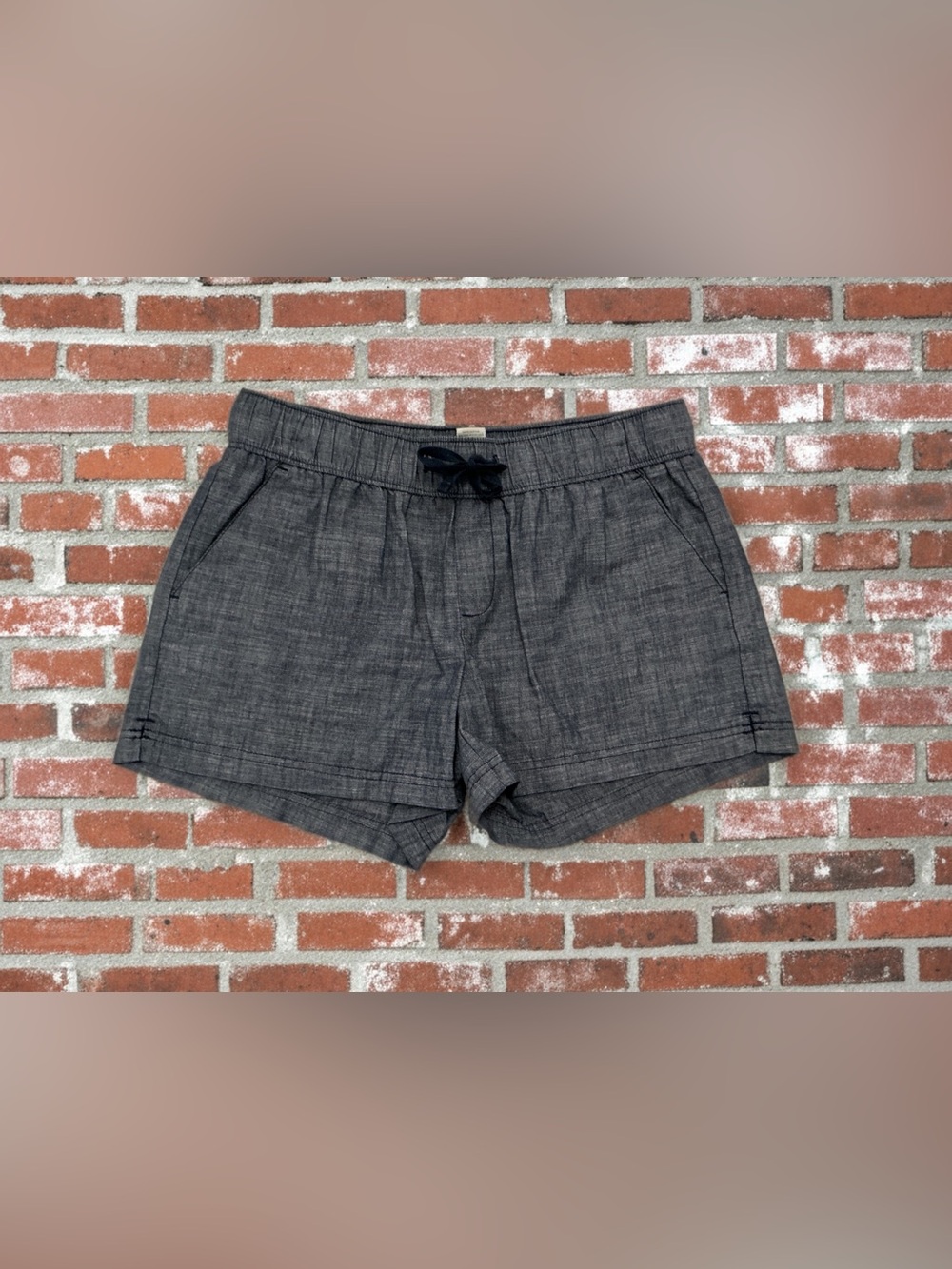 BCG Women’s Gray Charcoal Cotton Drawstring Pull-On Shorts Size S